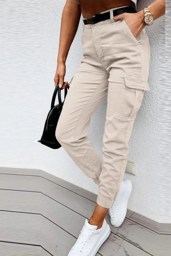 Dames Hoge Taille Cargo Broek β Met Cargozakken, Casual Streetwear
