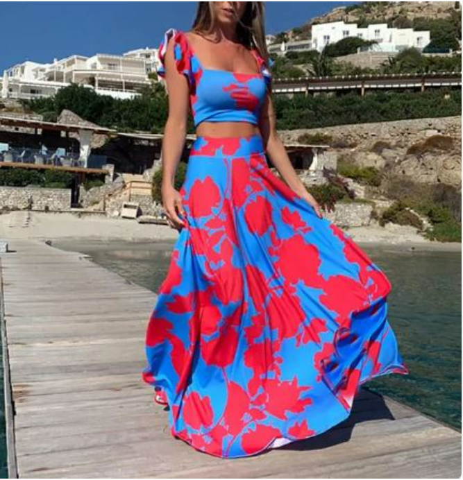 Zahira - Bloemenprint Two-Piece Set