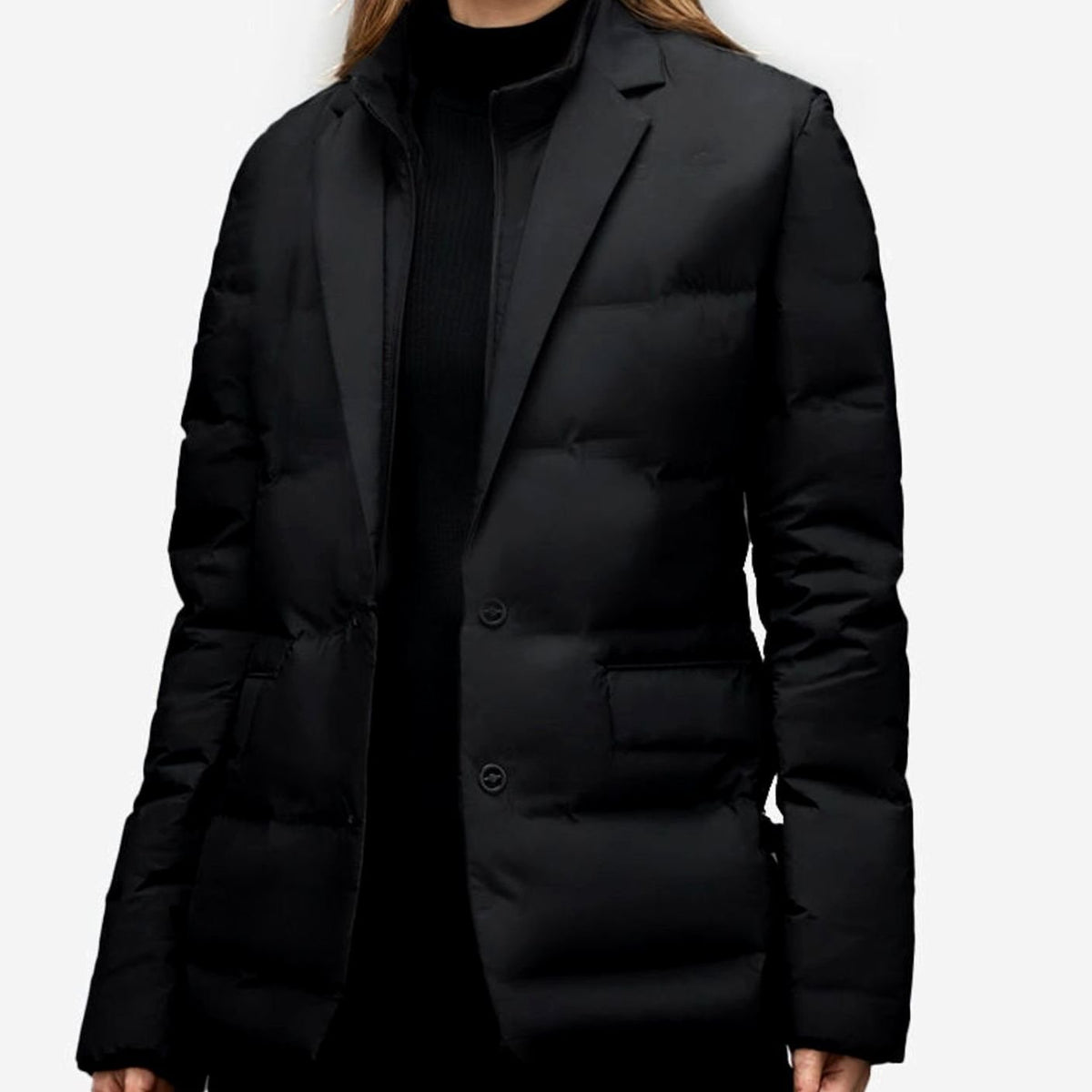 Dames Gewatteerde Blazer Jas met Knoopsluiting - Winterjas