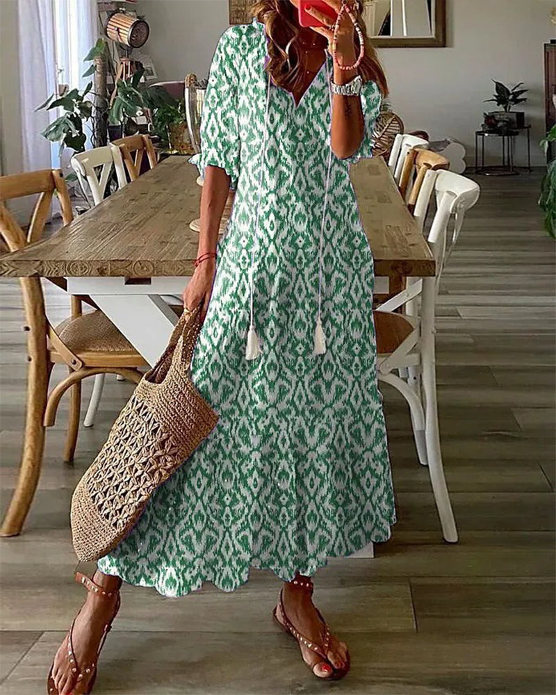 Noura - Boho Jurk met Buikbedekking