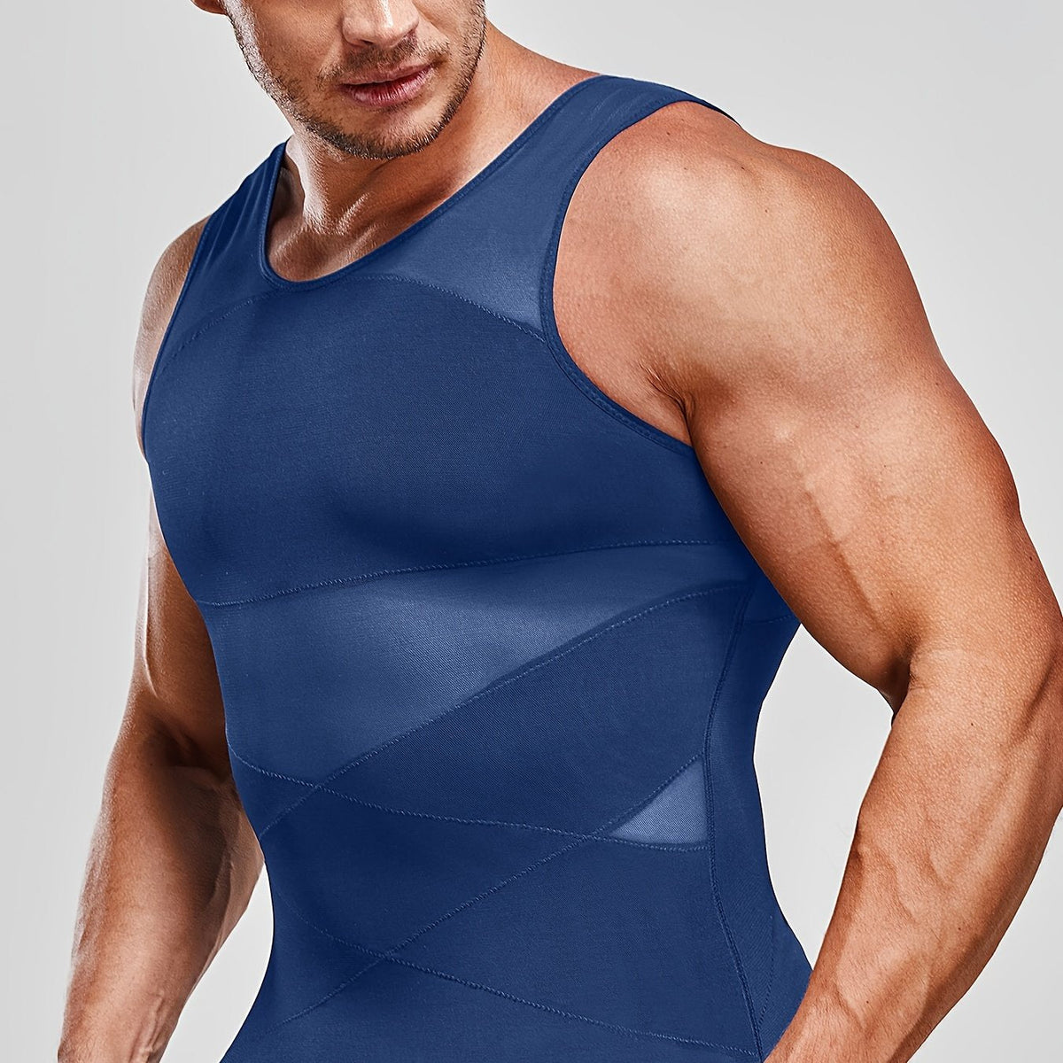Heren Shapewear Tanktop Buikcontrole Mouwloos Onderhemd