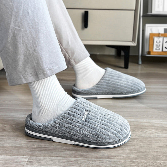 Ribstof Dames Pantoffels met Zachte Voering – Warme Comfortabele Huisslippers