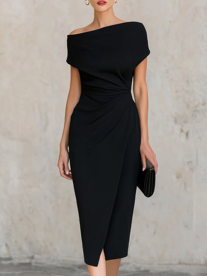 Dames Asymmetrische Midi Jurk – Casual, Geschikt voor Lente en Zomer