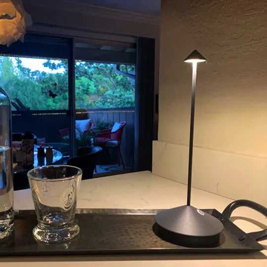 Draadloze LED Tafellamp Oplaadbaar Dimbaar Wit en Goud