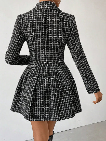 Romi - Trendy V-Hals Rokjasje met Lange Mouwen