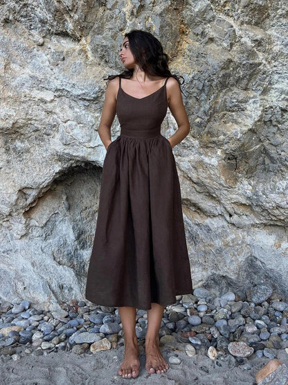 Solène - Linnen Strandjurk