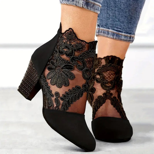 Dames Leren Hakken – Comfortabel, Casual voor Avondkleding