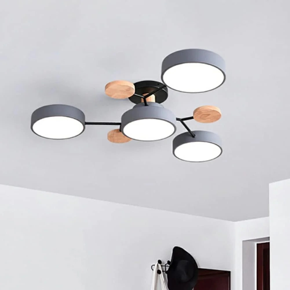 Ronde Plafondlamp IJzer met Acryl LED-lichtpunten