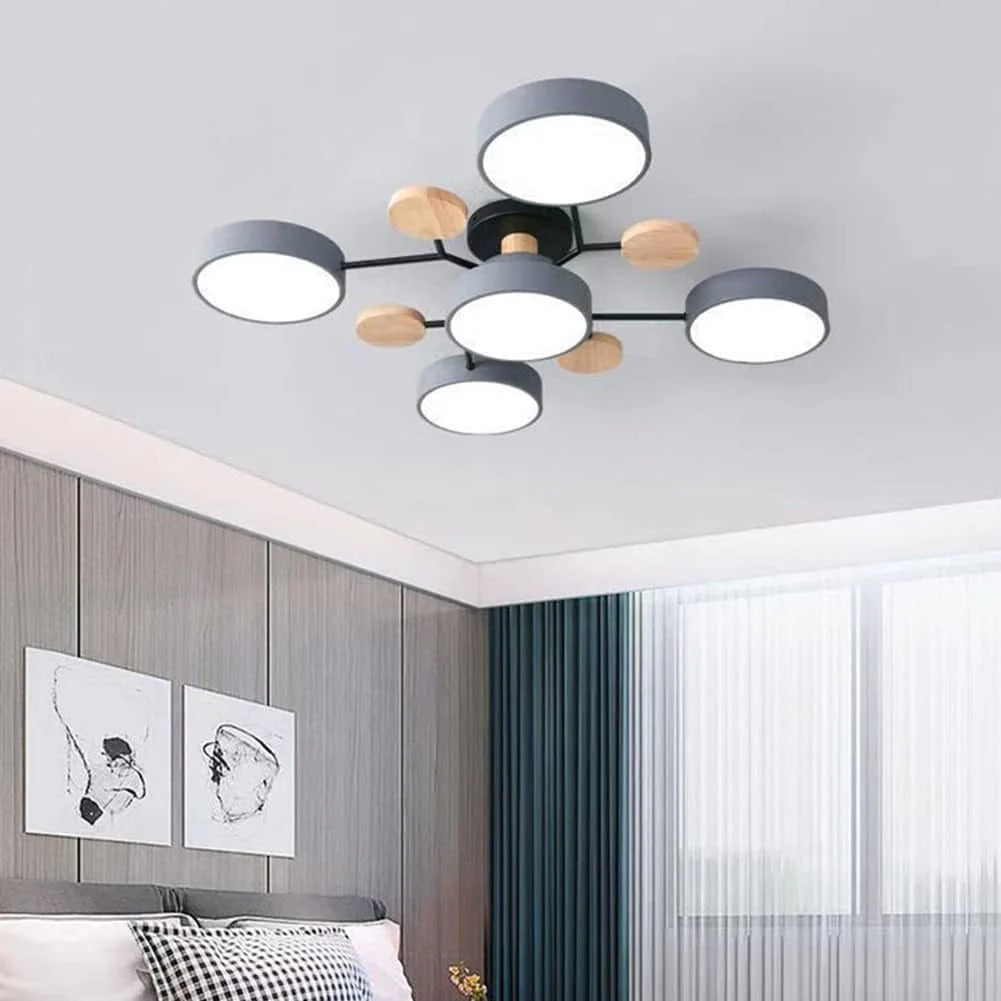 Ronde Plafondlamp IJzer met Acryl LED-lichtpunten