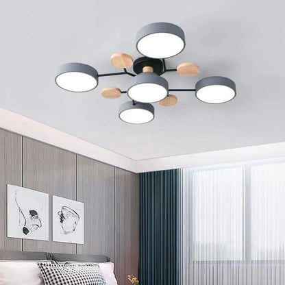 Ronde Plafondlamp IJzer met Acryl LED-lichtpunten