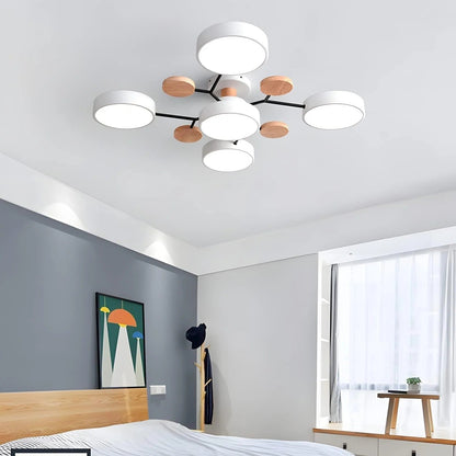 Ronde Plafondlamp IJzer met Acryl LED-lichtpunten