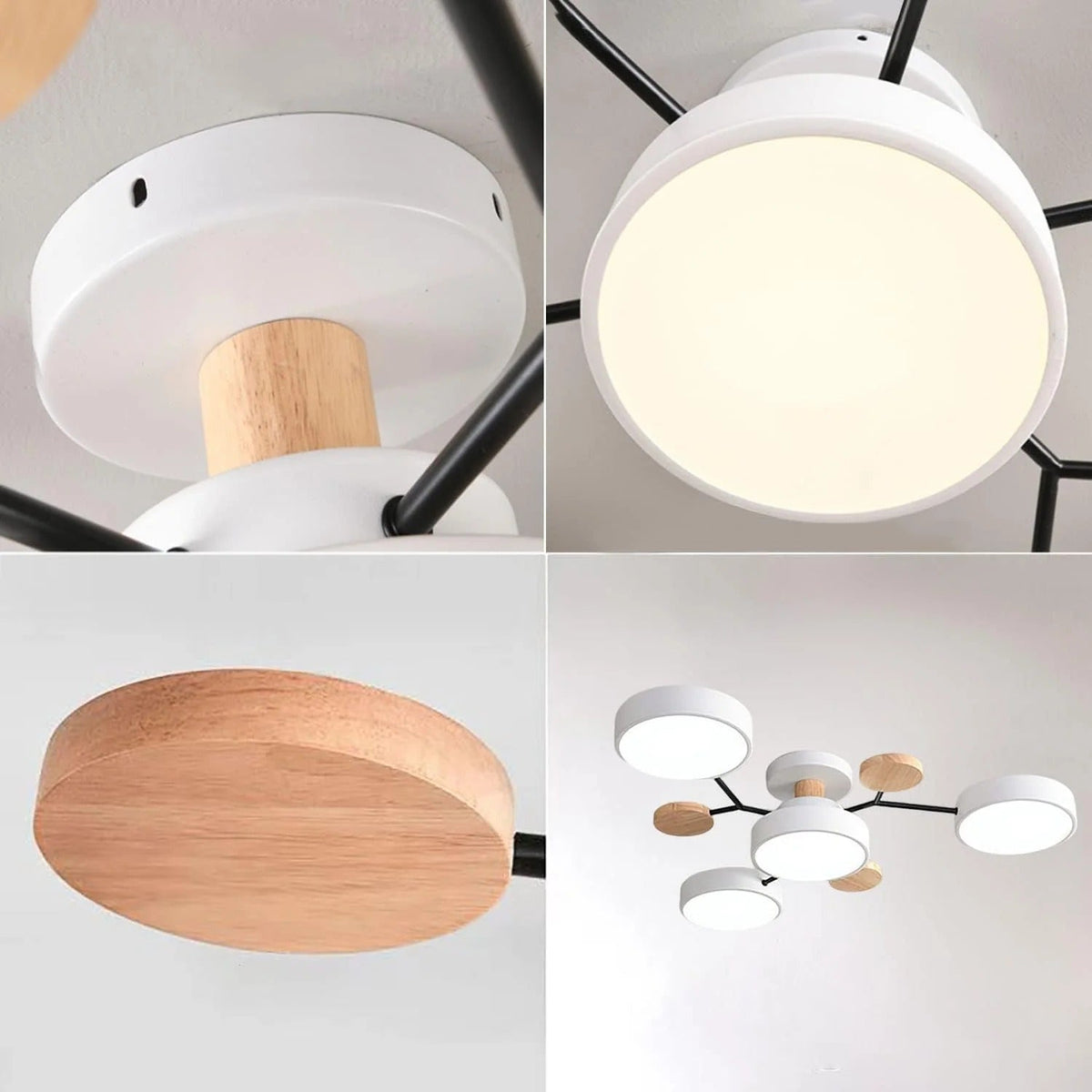 Ronde Plafondlamp IJzer met Acryl LED-lichtpunten