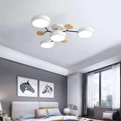 Ronde Plafondlamp IJzer met Acryl LED-lichtpunten