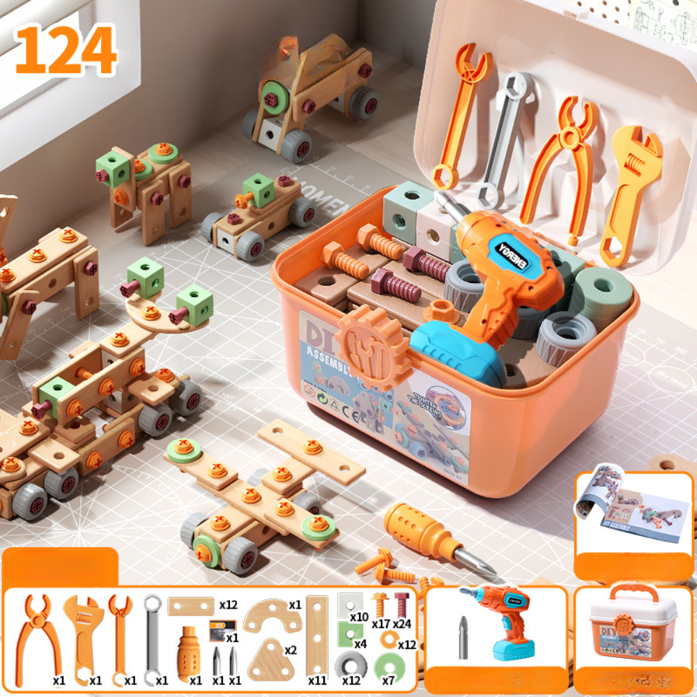 Coffret d'outils de construction, version 124 pièces