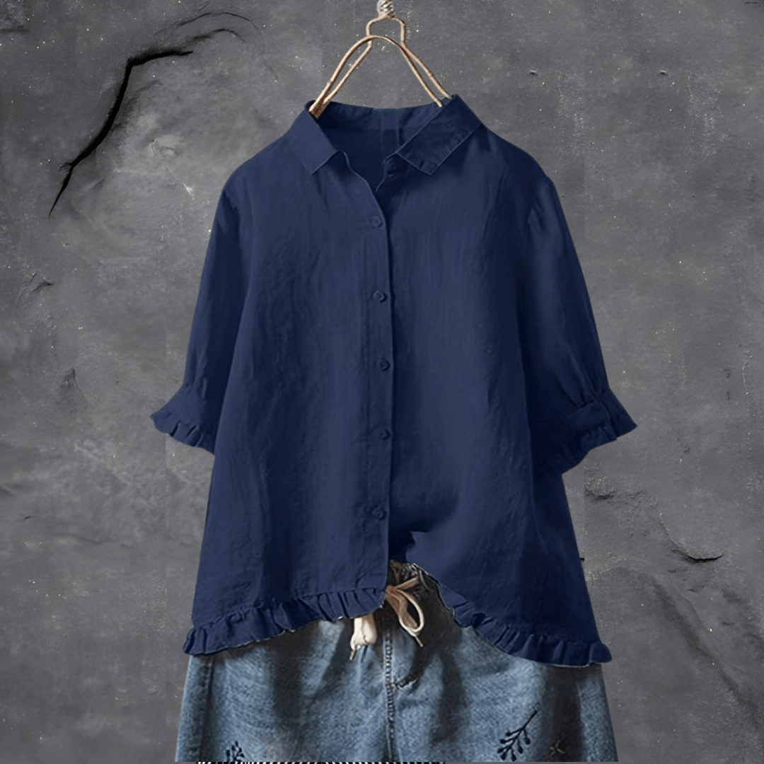 Elisabeth - Stijlvolle Katoenen Blouse