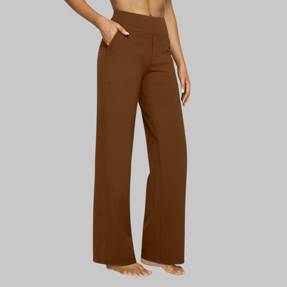 Dames Broek Hoge Taille Stretch – Comfortabele Pull-On Pantalon