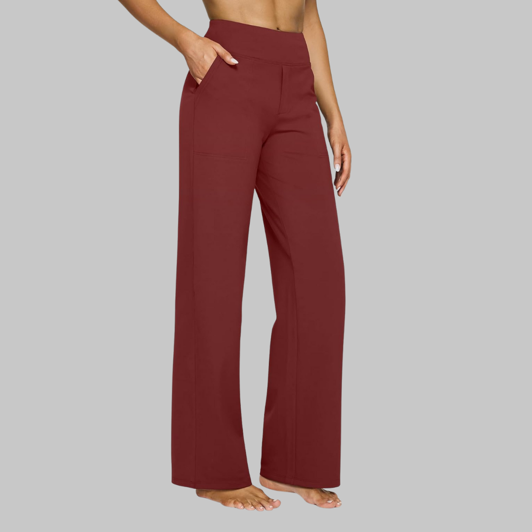 Dames Broek Hoge Taille Stretch – Comfortabele Pull-On Pantalon