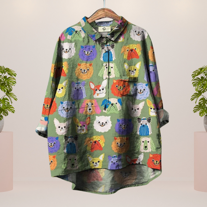 Dames Shirt met Kleurrijke Print