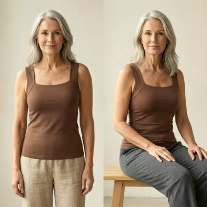 Dames Tanktop met Ingebouwde Bra - Zacht en Comfortabel Basic