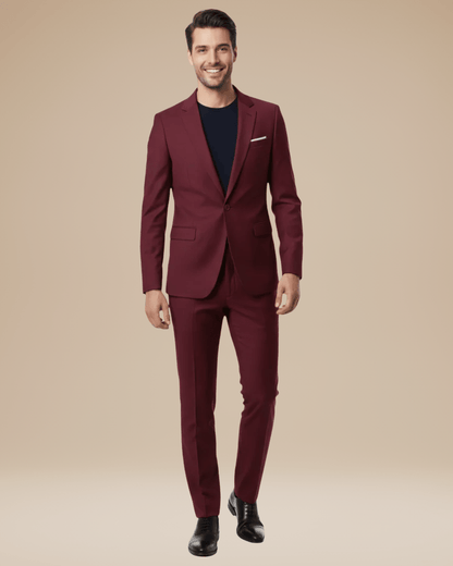 Heren Pak Twee Delen Stretch Stof Slim Fit