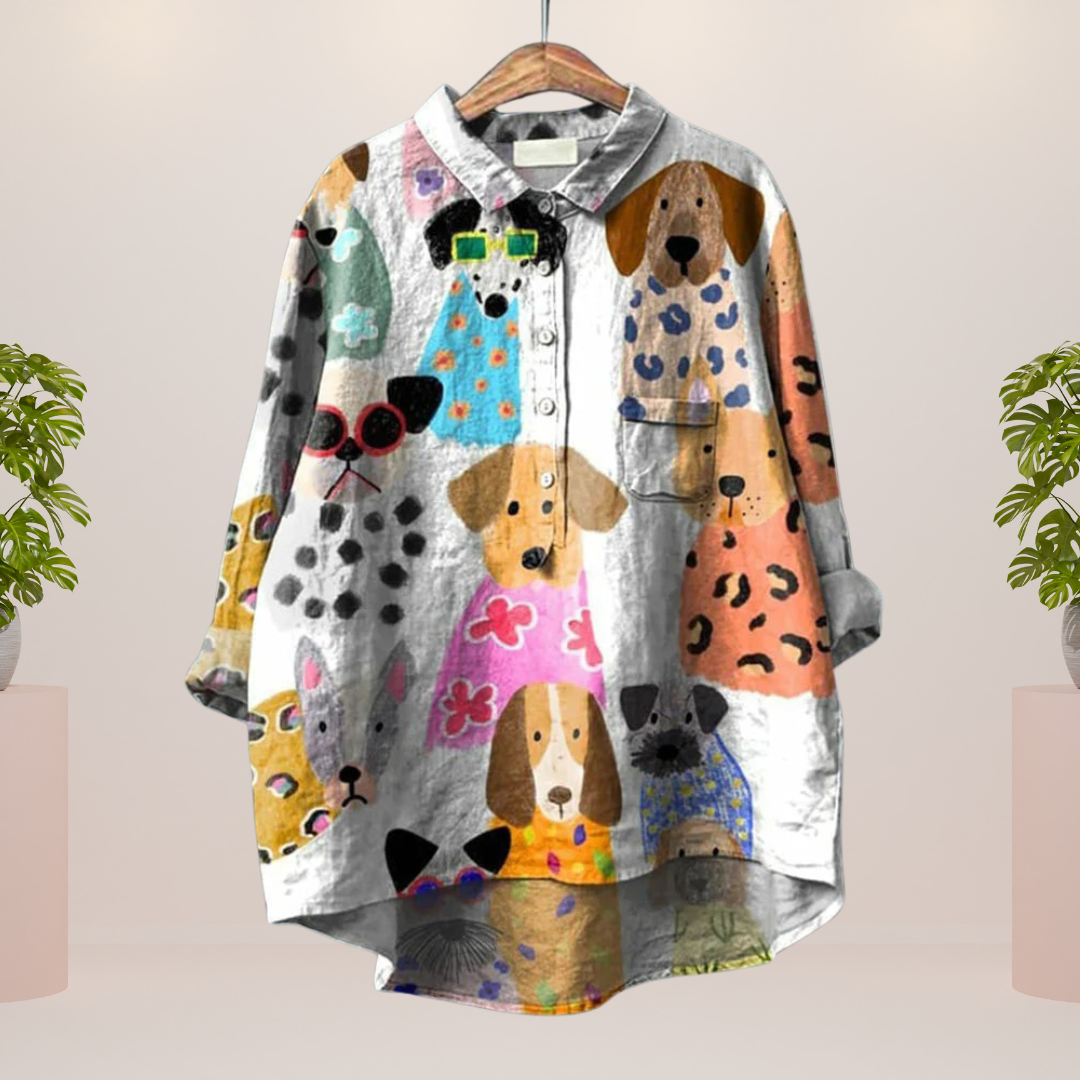 Dames Shirt met Kleurrijke Print