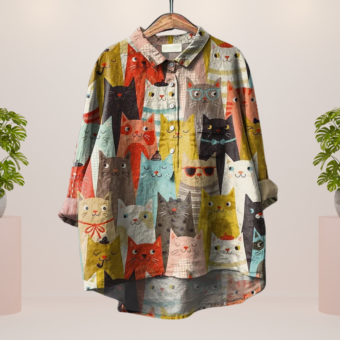 Dames Shirt met Kleurrijke Print