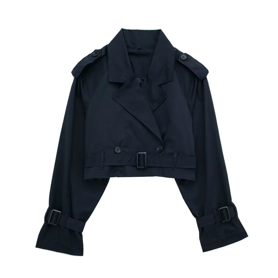 Yara - Stijlvolle Korte Trenchcoat