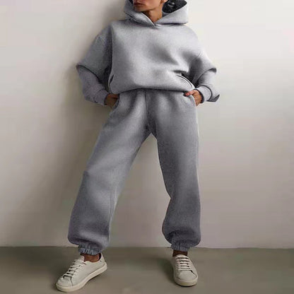 Dames Oversized 2-delig Joggingpak – Hoodie met capuchon & sweatpants, huispak voor loungewear en streetwear