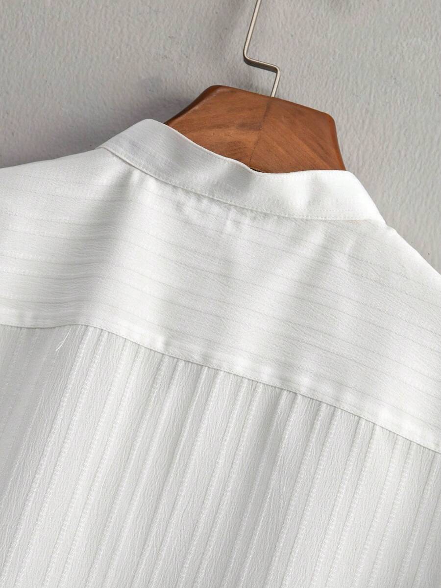 Heren Slim Fit Set – Met Opstaande Kraag, Geschikt voor Casual en Werkgebruik