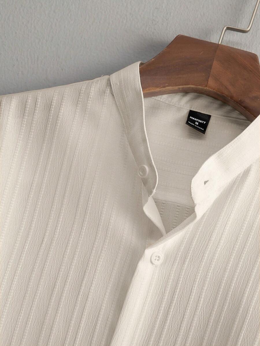 Heren Slim Fit Set – Met Opstaande Kraag, Geschikt voor Casual en Werkgebruik