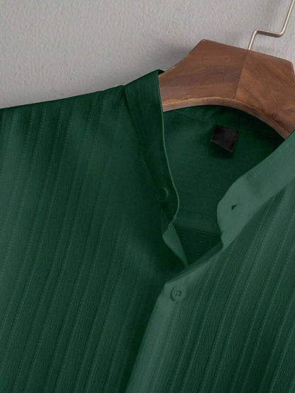 Heren Slim Fit Set – Met Opstaande Kraag, Geschikt voor Casual en Werkgebruik