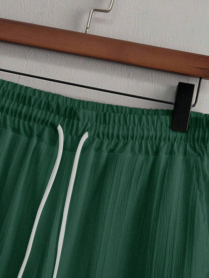 Heren Slim Fit Set – Met Opstaande Kraag, Geschikt voor Casual en Werkgebruik