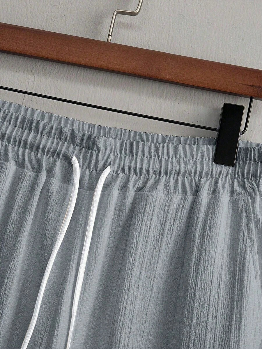 Heren Slim Fit Set – Met Opstaande Kraag, Geschikt voor Casual en Werkgebruik