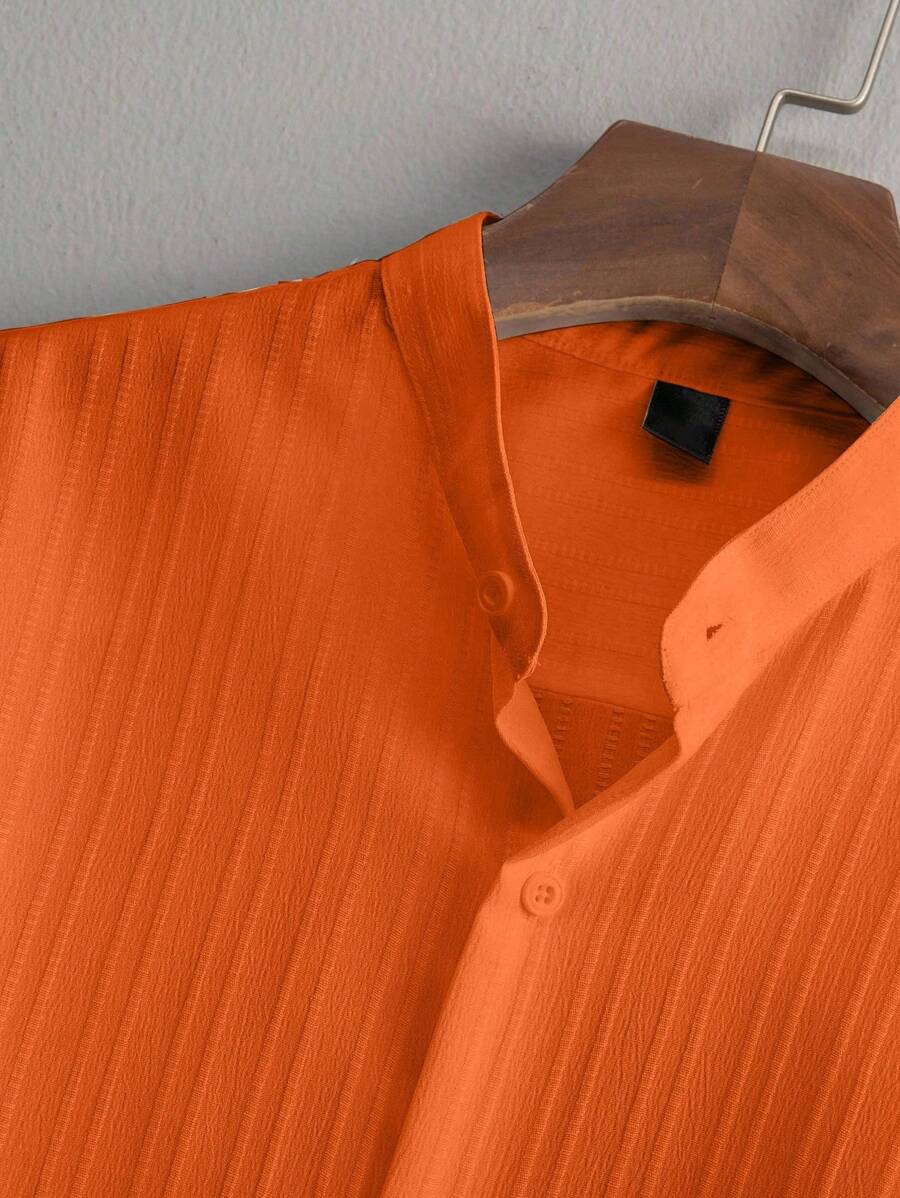 Heren Slim Fit Set – Met Opstaande Kraag, Geschikt voor Casual en Werkgebruik