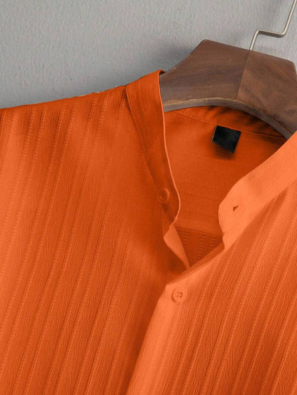 Heren Slim Fit Set – Met Opstaande Kraag, Geschikt voor Casual en Werkgebruik