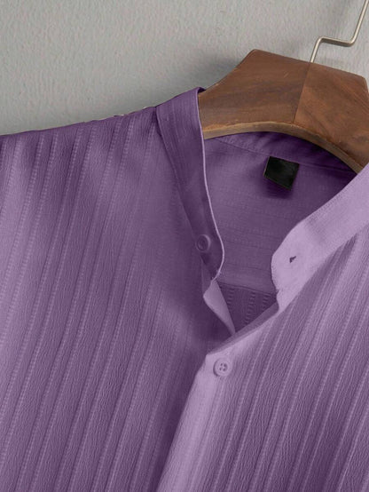 Heren Slim Fit Set – Met Opstaande Kraag, Geschikt voor Casual en Werkgebruik