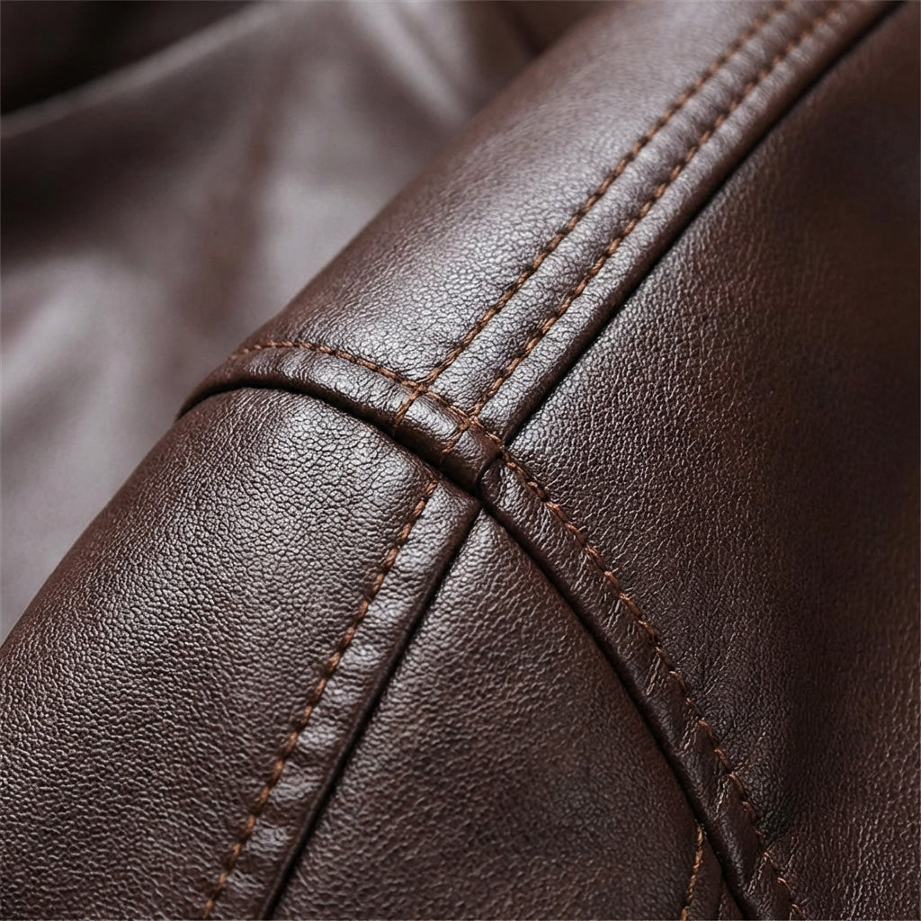 Ravello | Men's Aviator Fur Lined Leather Jacket