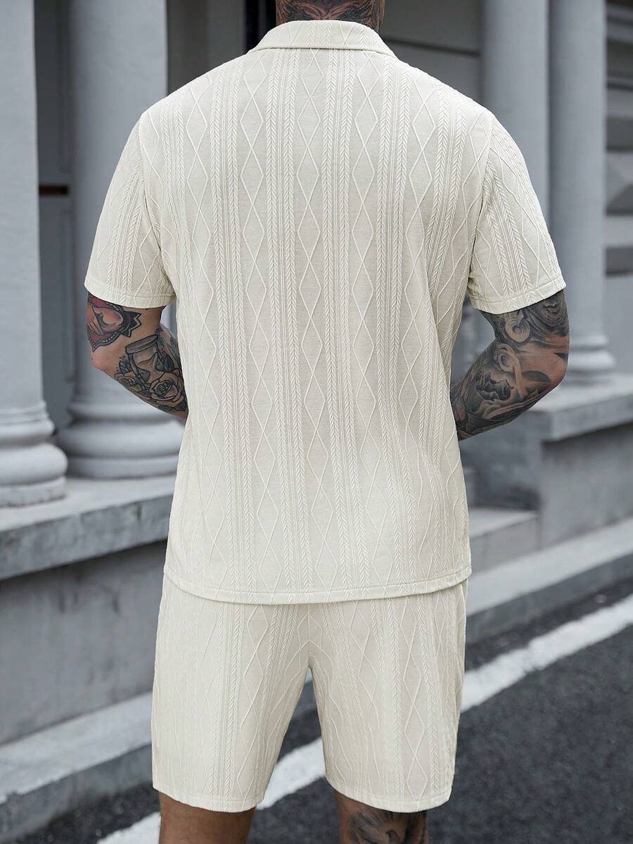 Heren Slim Fit Set – Casual Polo en Shorts voor Zomergebruik