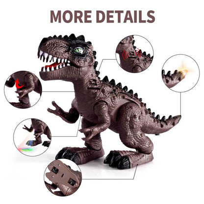 Détails du Tyrannosaure Rex marcheur : yeux lumineux, rugissement et marche