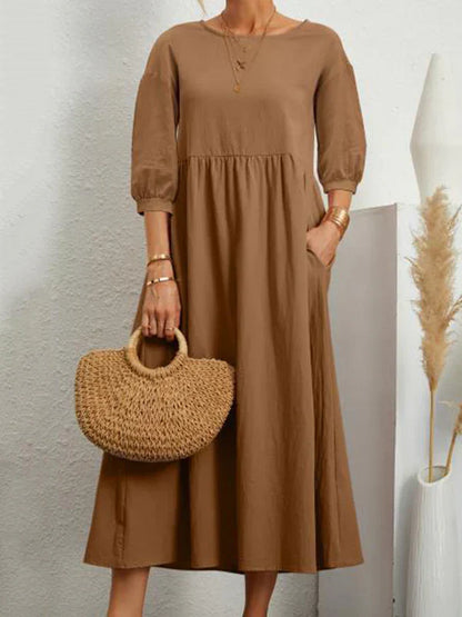 Fiora - Zomer Jurk met Ballonmouwen