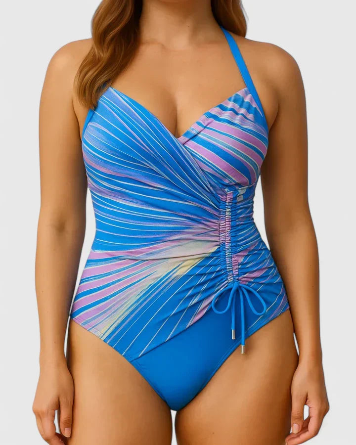 Dames Getailleerd Badpak – Met Wikkelfront, Geschikt voor Zomer en Strandgebruik