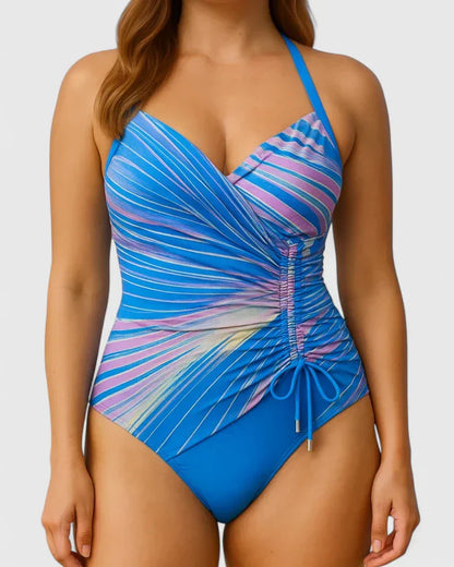 Dames Getailleerd Badpak – Met Wikkelfront, Geschikt voor Zomer en Strandgebruik