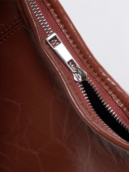 Dames Vegan Leren Tote Bag – Vintage Look, Eenvoudige Schoudertas voor Dagelijks Gebruik