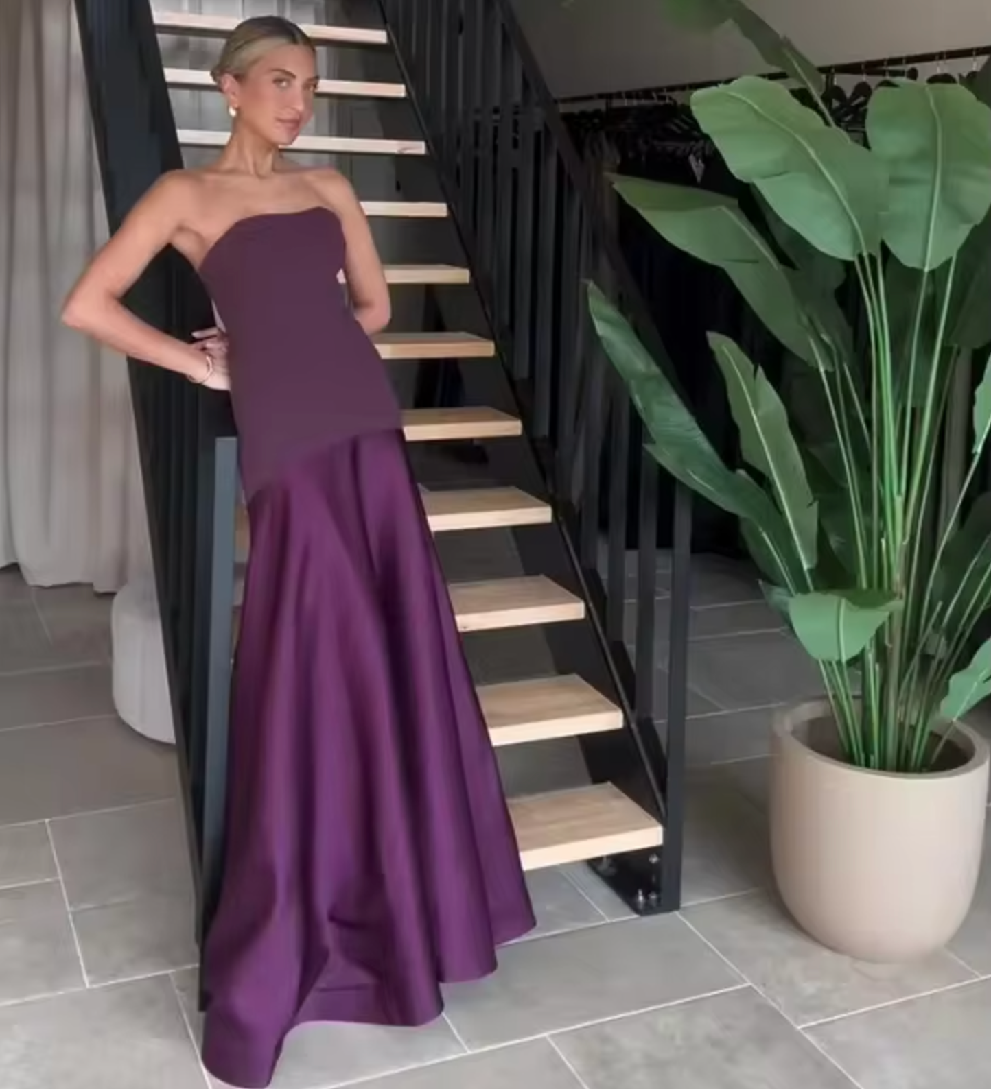 Charvi - Elegante Lange Strapless Jurk