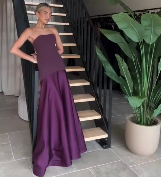 Charvi - Elegante Lange Strapless Jurk