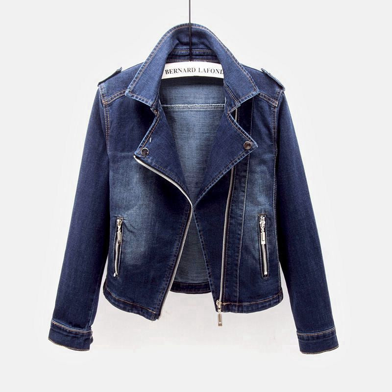Dames Klassiek Denim Spijkerjack – Katoen, Casual Jas voor Alledaags Gebruik