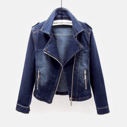 Dames Klassiek Denim Spijkerjack – Katoen, Casual Jas voor Alledaags Gebruik