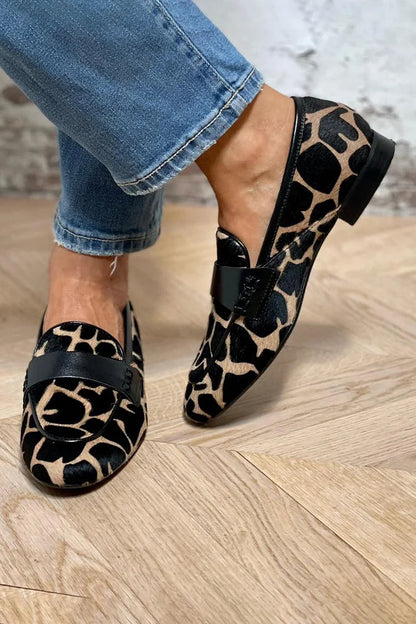 Dames Loafers – Met Dierenprint, Geschikt voor Casual en Dagelijks Gebruik