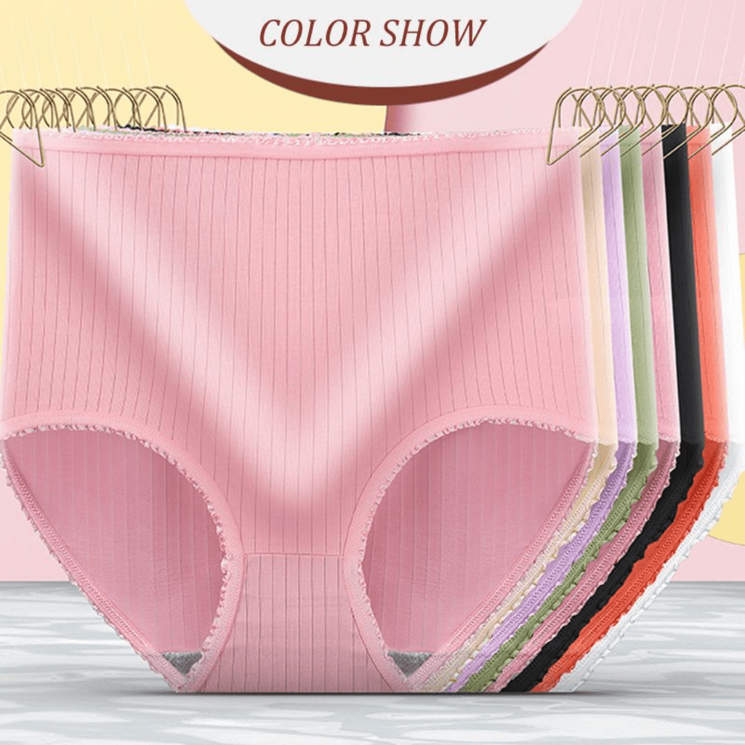 Lara - Licht Corrigerende High Waist Onderbroek in Geribde Stof voor Dames