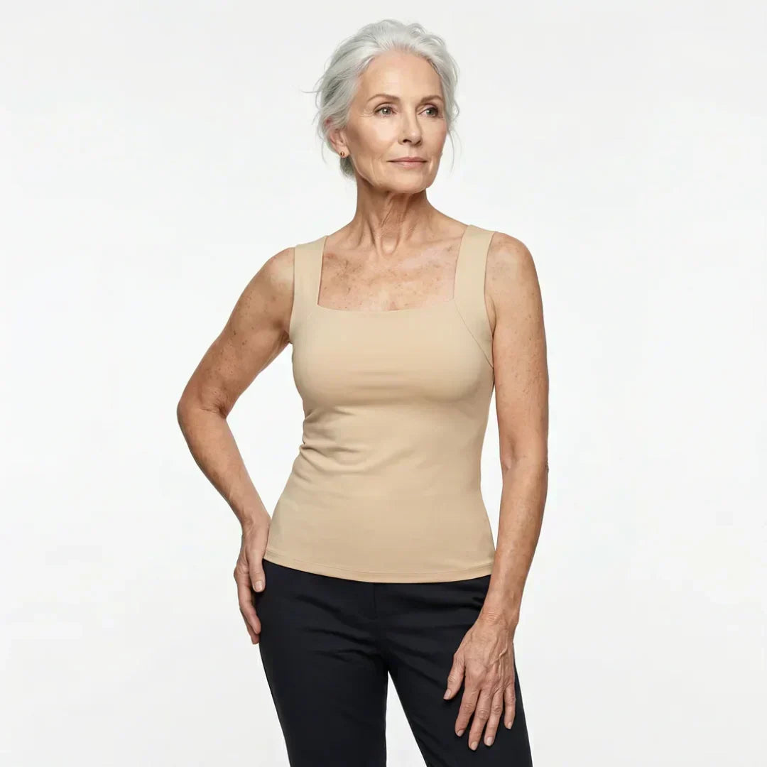 Dames Tanktop met Ingebouwde Bra - Zacht en Comfortabel Basic